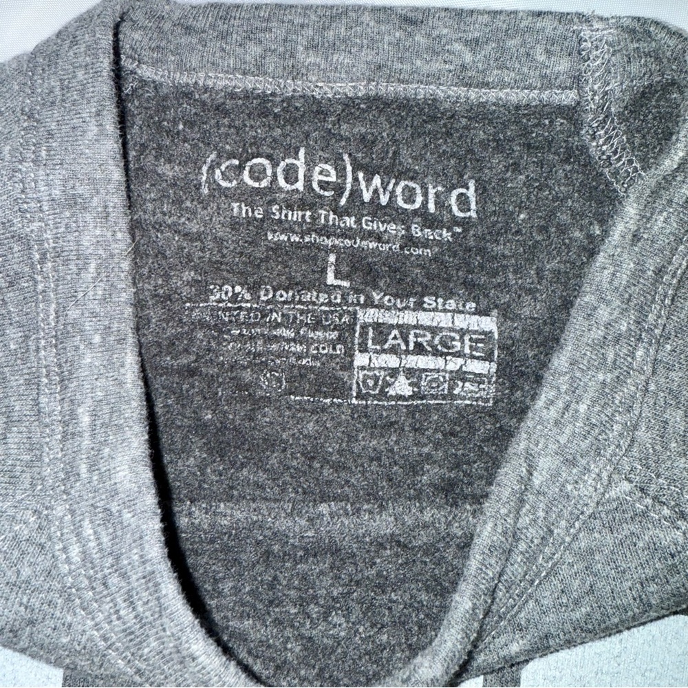 Code Word Gray Sweatshirt w/White 432 Unisex Adult L West Texas Area Code - Picture 3 of 6